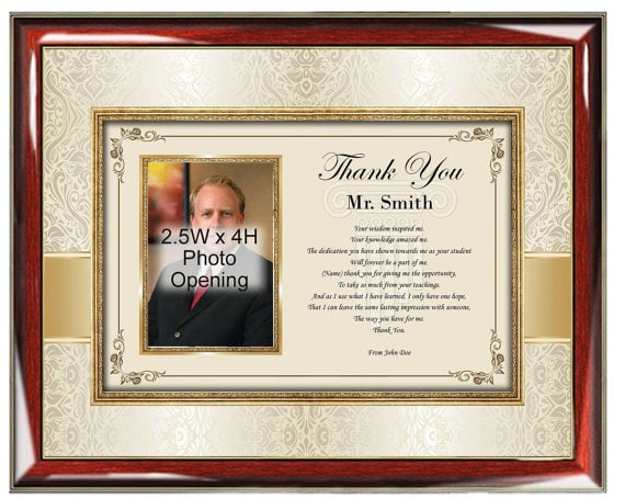 Unique Gift Ideas for a Professor - Thank you frame