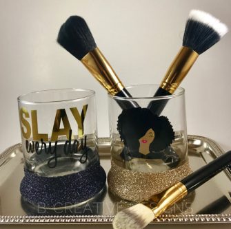 makeup brush holders customized