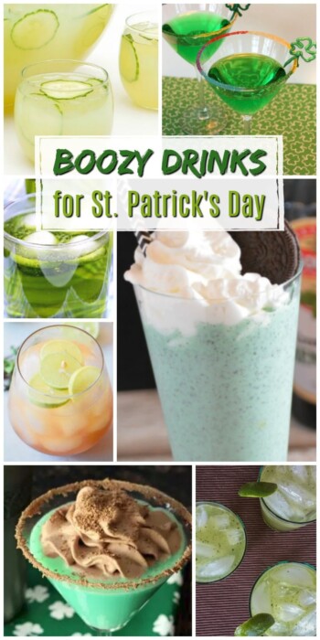 Boozy drinks for St. Patrick's Day | green drink ideas for st. patty's | kiss me I'm Irish | We're all Irish | Green Food Dye for St. Patty's Day | Leprechaun drinks | Green Cocktails | Non-guinness ideas to drink