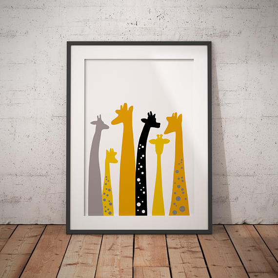 This gift ideas for giraffe lovers would be cute anywhere! 
