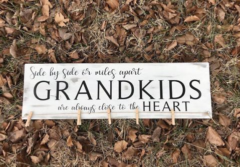 Grandparents sign from the grandkids