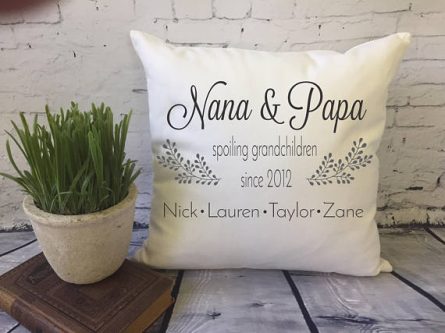 Nana and Papa Pillow