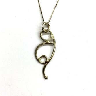 Mother's Day Gifts For Expecting Mothers: Silver pregnant woman necklace. 