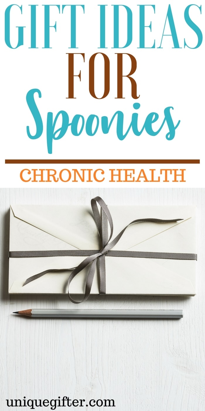 Gift Ideas for Spoonies | Gifts for people with long term illnesses | What to get a friend who suffers from a health concern | Birthday presents for chronic health havers | Creative gifts to support a friend's illness | MS gifts | Chronic Pain sufferer gifts | Spoonie gifts | Health warrior presents