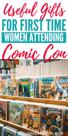 Useful Gifts for First Time Women Comic Con Attendees | What to Buy a First Time Women Going to Comic Con | Comic Con Antendee Gift Ideas | Women Comic Con Attendees Gifts | Presents For First Time At Comic Con | Travel Gift Ideas | #womengifts #travelpresents #Gift