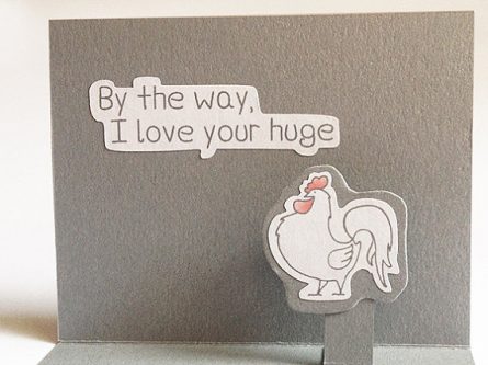 Custom rooster card