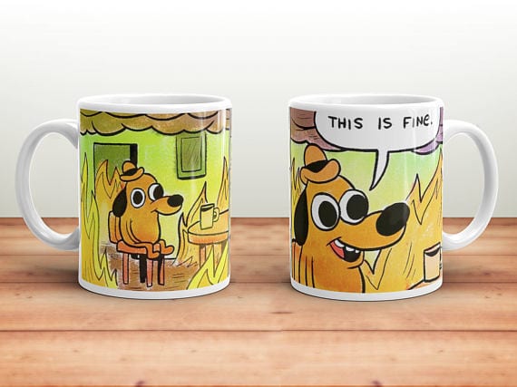 Drinking coffee out of this gifts for your meme trash friends is only appropriate. 