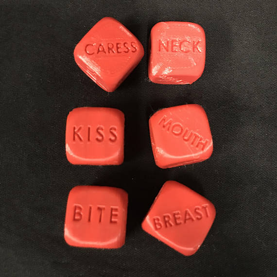 Sexual love dice for Valentine's Day