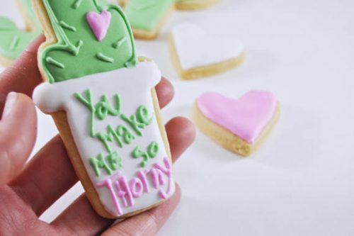 You make me so horny naught cactus cookie