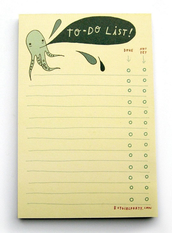 Gift ideas for octopus lovers include this cute notepad.
