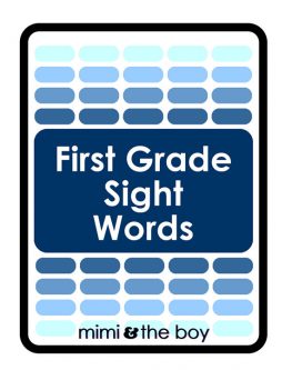End of the Year Classroom Gifts for 1st Graders - printable 1st grade sight words. 