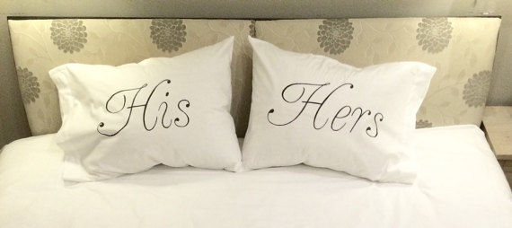 His and hers pillowcases