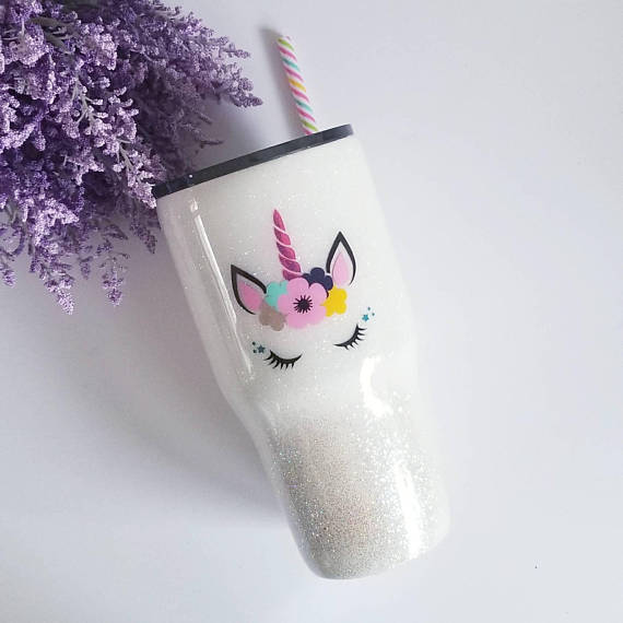 Unicorn Glitter Personalized Tumbler for your daughter-in-law from a mother-in-law