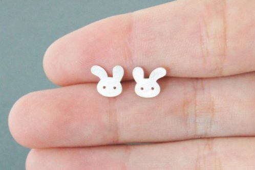 Cute bunny earrings for my girlfriend as easter gift ideas