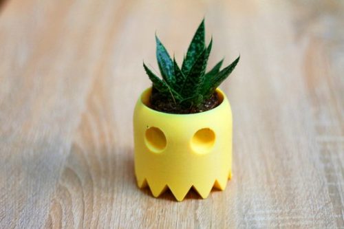 3d Pacman ghost plant pot