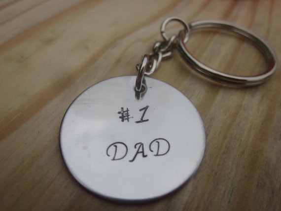 Number 1 dad keychain