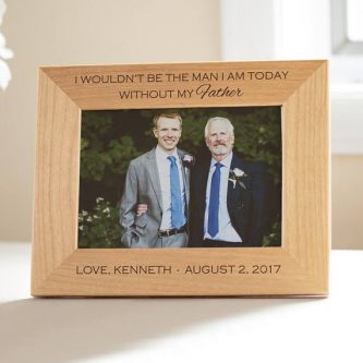 Father of the Groom Gifts include ones that say a thousand words with a photo. 