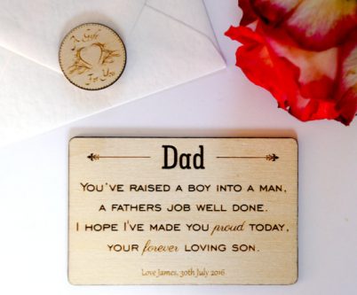 This Father of the Groom Gifts will make him smile every time he reaches for his wallet. 