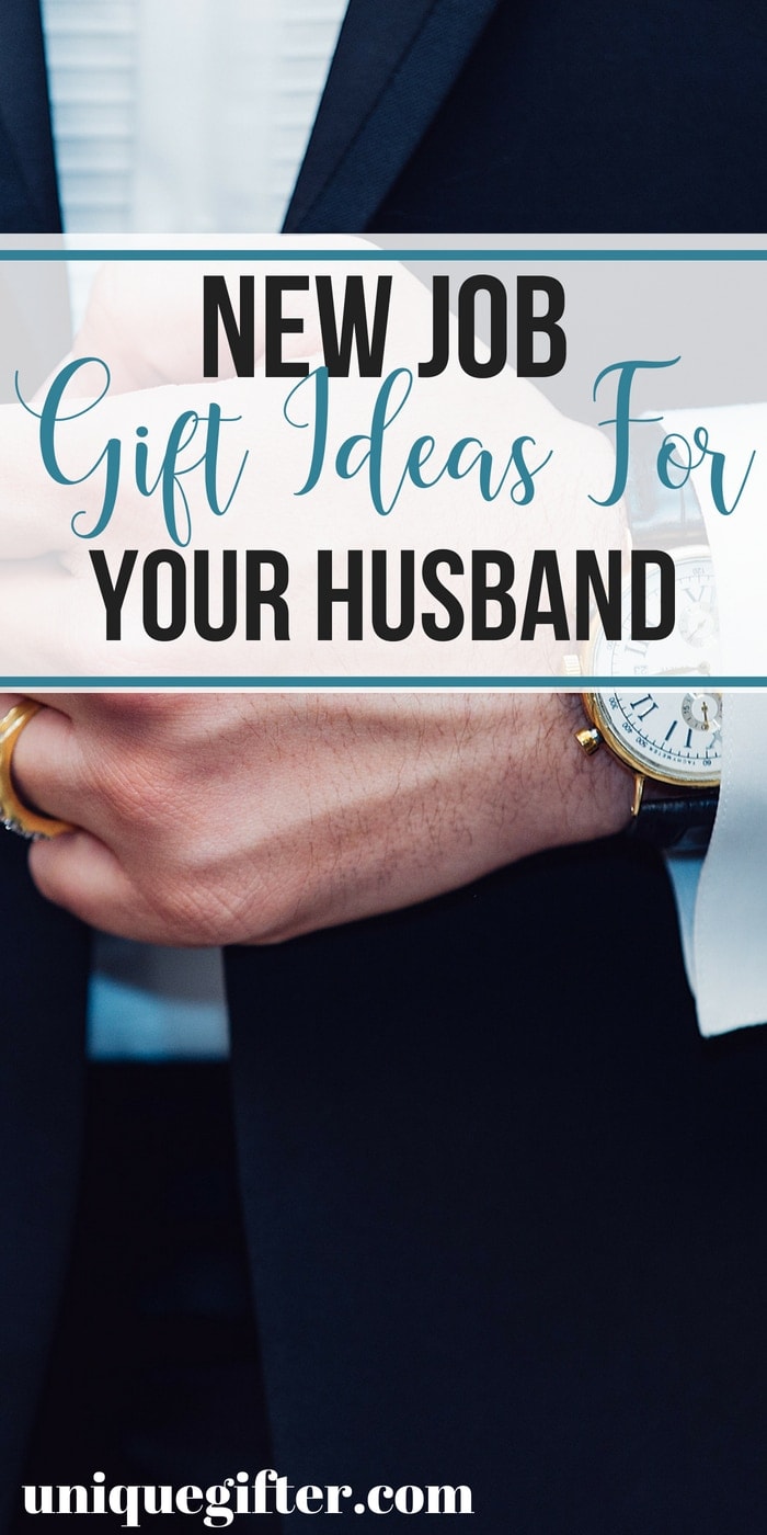 New Job Gift Ideas for Your Husband | What to buy your husband for a new job | Congratulation gifts for a new job | What to buy him for a new job gift | Clever New Job Gifts for Him | Tell him your happy with a new job gift | Gift ideas for a new job for him | #newjob #giftidea #congratulations