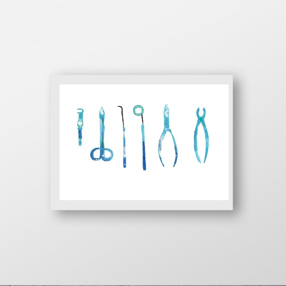 Gift Ideas for Dentists include cute pieces of art for their office. 