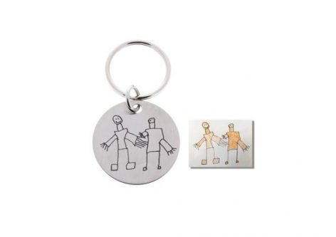 Father's Day Gifts for Grandpa From A Preschooler personalized drawing keychain