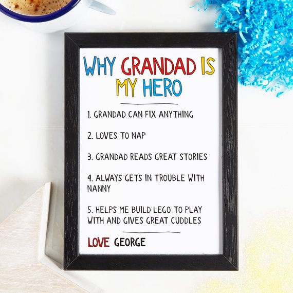 Why grandpa is my hero print