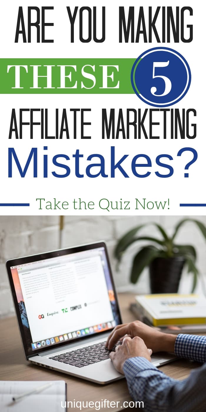 Are you making these mistakes? I was and I'm so glad that I learned how to fix them all! My affiliate marketing income from my blog has increased since I figured them all out. Take the quiz now so you can learn from my mistakes and set yourself up for success.