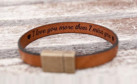 Secret Message Leather Bracelet