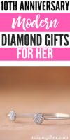 10th Diamond Modern Anniversary Gifts for Her - Unique Gifter