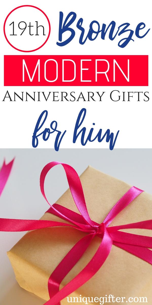 19th anniversary gifts for him