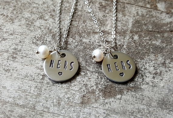 Matching necklaces are perfect for Valentine's Day Gift Ideas For Lesbians.