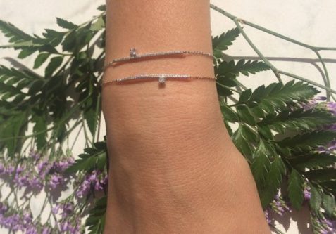 Diamond bar bracelet 