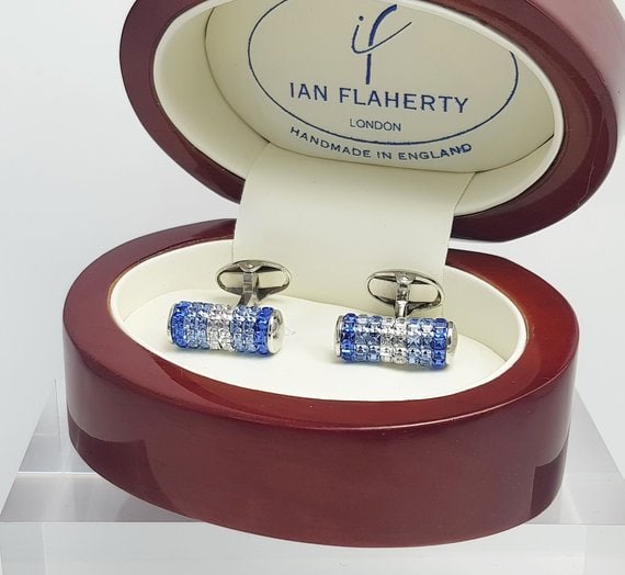 Sapphire and Platinum Cufflinks for your husband