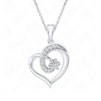 Diamond pendant necklace for a 10th anniversary present for her