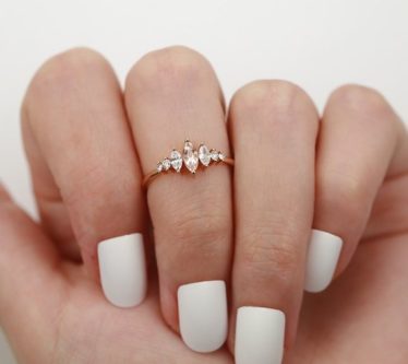 Rose gold diamond ring