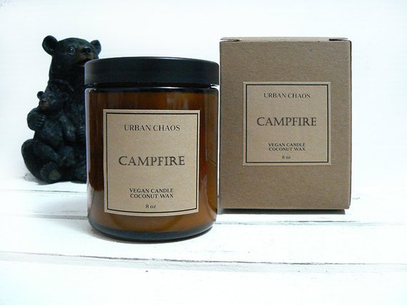 Campfire scented candle