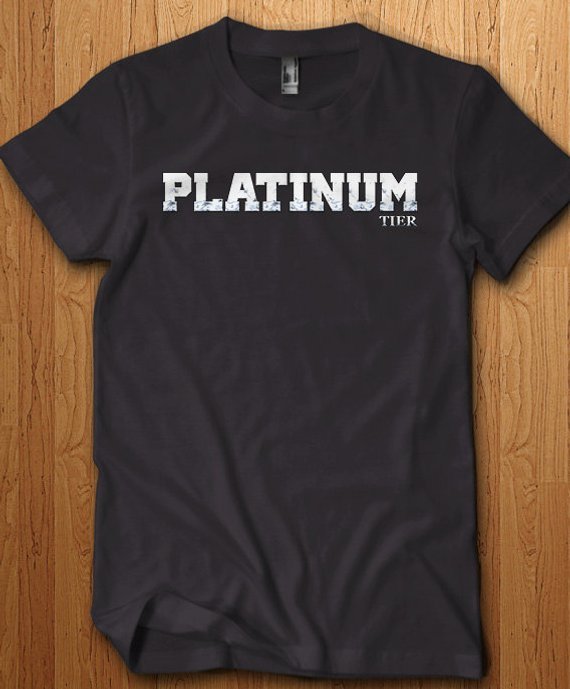 Platinum tier t-shirt for your husband on your 20th anniversary 