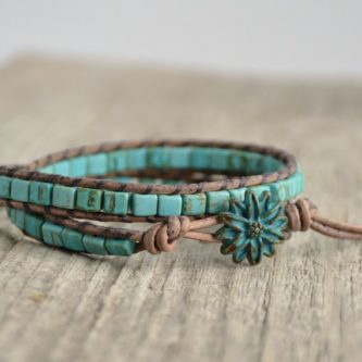 turquoise charm bracelet for my girlfriend 