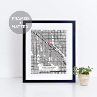 Custom street map art print