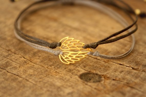 This angel wing bracelet is a very thoughtful sympathy gift ideas for loss of mother.