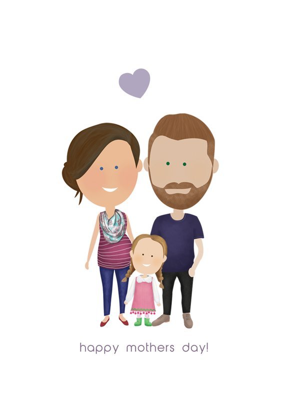 Last Minute Gift Ideas| Custom Family Portrait Illustration