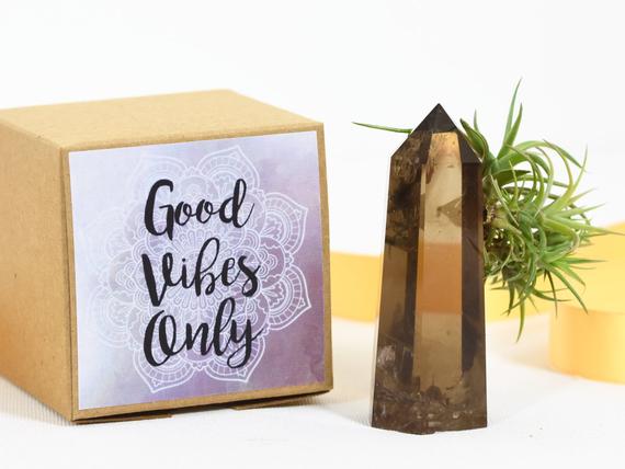 Good vibes only crystal planter