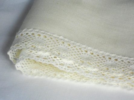 Lace trimmed towel