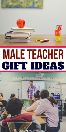 Men can be hard to shop for! Here are 50 male teacher gifts to inspire, there are definitely ideas in here to pin for later, I won't be stumped again. | Teacher Gifts for Men | Teacher who is a man | Christmas presents for teachers | End of School Gifts | Back to School Gifts | Birthday Gift Idea