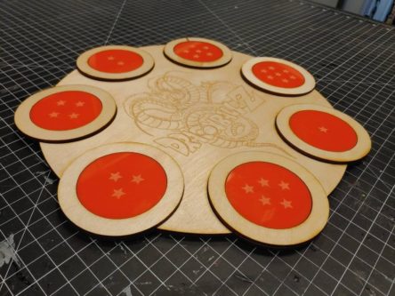 Dragonball Z custom made etched coaster set 