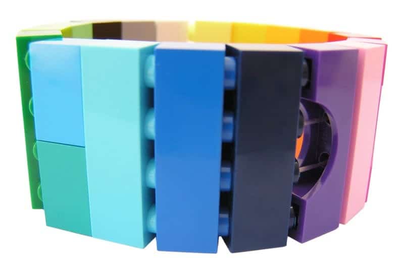 Colorful lego bangle