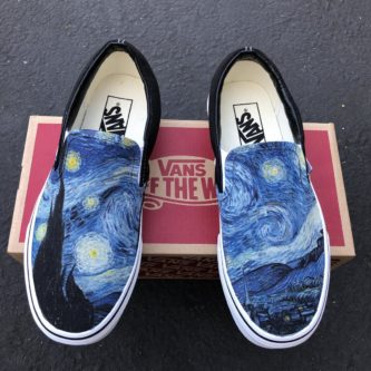 Custom pair of vans Van Gogh starry night 