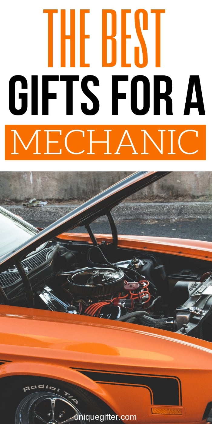 These are great gift ideas for mechanics. I love having ideas on hand for birthdays. Pinning this for later! | Mechanic gift ideas | Christmas presents for a mechanic | gifts for mechanics | Thank you gifts #gifts #giftideas #carmechanic #heavydutymechanic