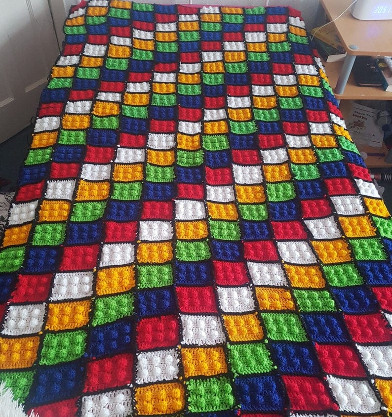 Handmade lego blanket 