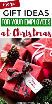 Gift Ideas for My Employees at Christmas | Gifts for Direct Reports | What to buy my team for Christmas | Christmas Gifts for coworkers | Boss gifts | #gifts #giftguide #presents #creative #christmas #employees #uniquegifter